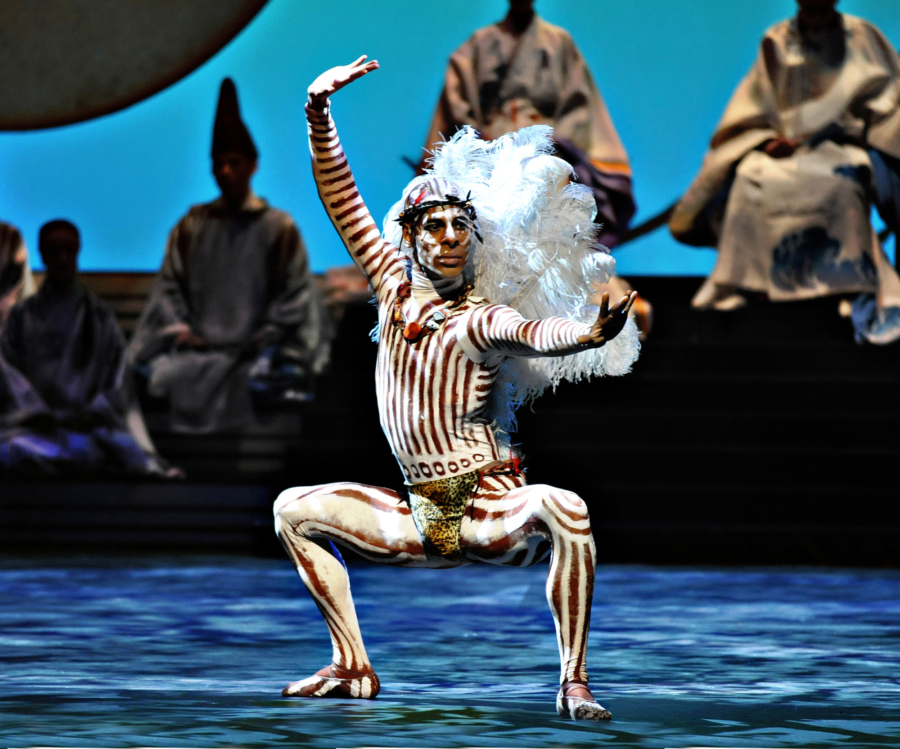 <p><em>The Prince of the Pagodas:</em> Tyrone Singleton as the King of the South</p>. Credit: Phil Hitchman.