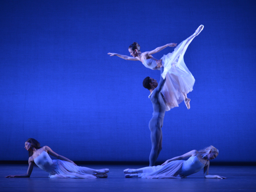 <p><em>Serenade: </em>Elisha Willis, Céline Gittens, Laura Purkiss and Tyrone Singleton</p>. Credit: Phil Hitchman.