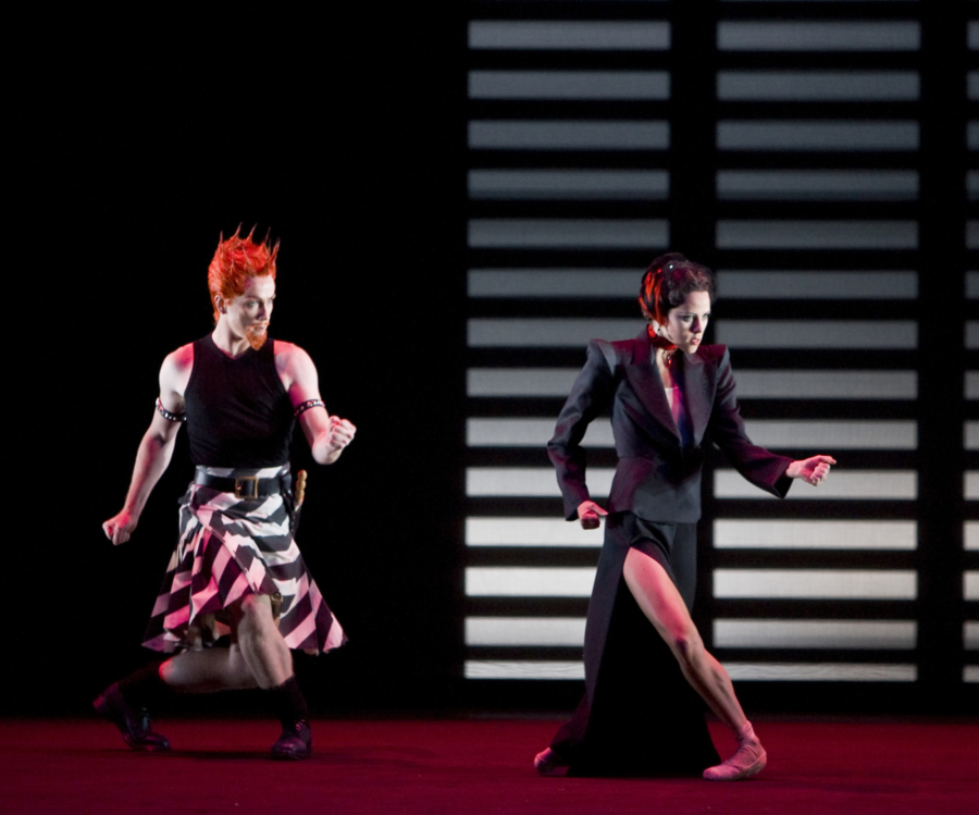 <p><em>The Shakespeare Suite:</em> Samara Downs as Lady Macbeth and Lee Fisher as Macbeth</p>. Credit: Bill Cooper.