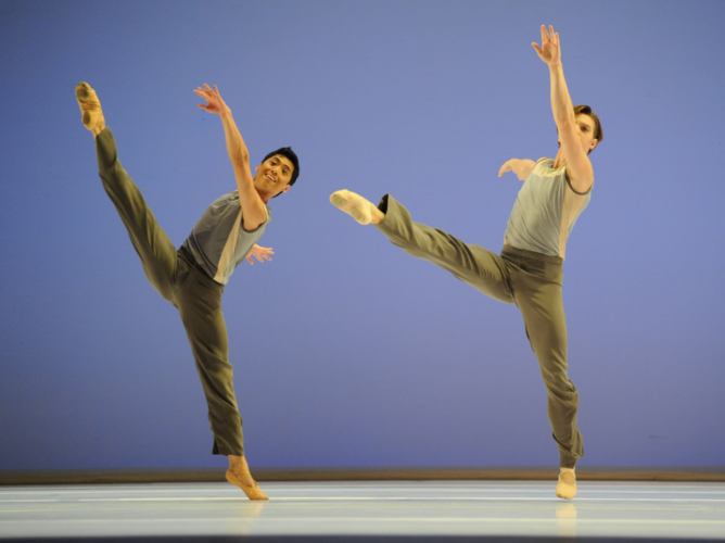 <p><em>Lyric Pieces: </em>Tzu-Chao Chi and Joseph Caley in 'Norwegian Melody'</p>. Credit: Roy Smiljanic.