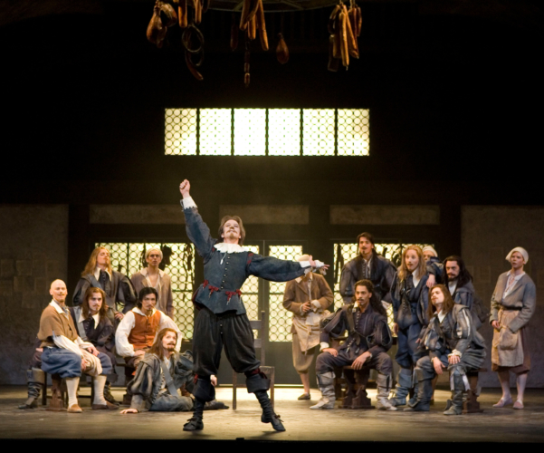 <p><em>Cyrano: </em>Robert Parker as Cyrano with Artists of Birmingham Royal Ballet</p>. Credit: Bill Cooper.