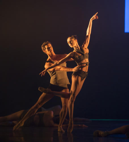 <p><em>E=mc²: </em>Jenna Roberts and Iain Mackay in 'Mass'</p>. Credit: Roy Smiljanic.