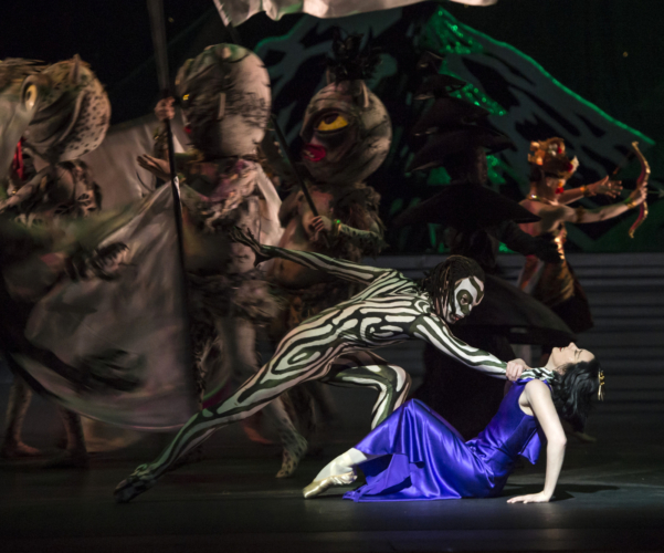 <p><em>The Prince of the Pagodas:</em> Elisha Willis as Empress Épine and Joseph Caley as the Salamander Prince</p>. Credit: Bill Cooper.