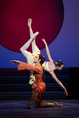 <p><em>The Prince of the Pagodas:</em> Jenna Roberts as Princess Belle Sakura and William Bracewell as The Salamander Prince</p>. Credit: Bill Cooper.
