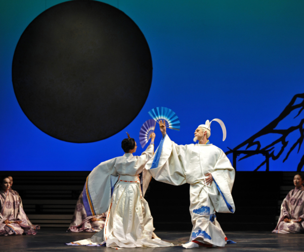 <p><em>The Prince of the Pagodas:</em> Elisha Willis as Empress Épine and Rory Mackay as The Emperor</p>. Credit: Phil Hitchman.