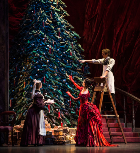 <p><em>The Nutcracker: </em>Yijing Zhang as Mrs Stahlbaum with Artists of Birmingham Royal Ballet</p>. Credit: Bill Cooper.