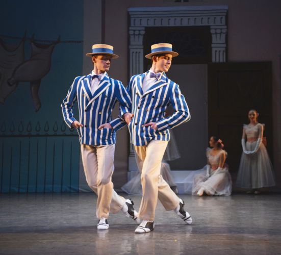 <p><em>Façade:</em> Jamie Bond and Mathias Dingman in 'Popular Song'</p>. Credit: Roy Smiljanic.