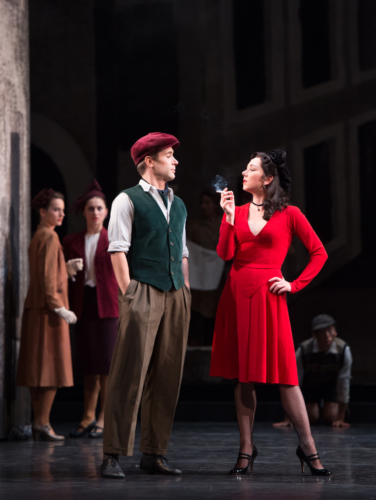 <p><em>Miracle in the Gorbals: </em>Elisha Willis as the Prostitute with Kit Holder</p>. Credit: Bill Cooper.