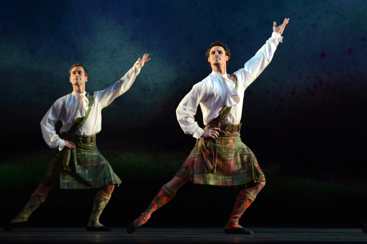 <p><em>Flowers of the Forest:</em> Iain Mackay and Kit Holder in 'Four Scottish Dances'</p>. Credit: Roy Smiljanic.