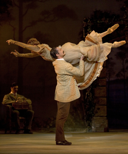 <p><em>Enigma Variations:</em> Silvia Jimenez as The Lady and Jonathan Payn as Edward Elgar</p>. Credit: Bill Cooper.