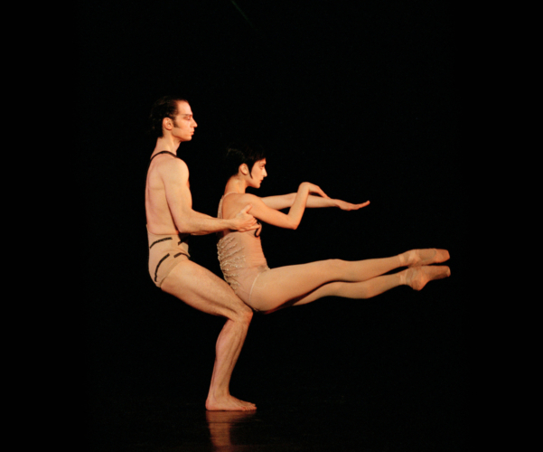 <p><em>The Cage: </em>Monica Zamora as the Novice and Joseph Cipolla as the Second Intruder</p>. Credit: Bill Cooper.
