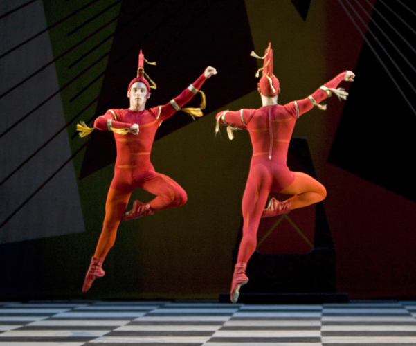 <p><em>Checkmate: </em>Steven Monteith and Iain Mackay as Red Knights</p>. Credit: Bill Cooper.