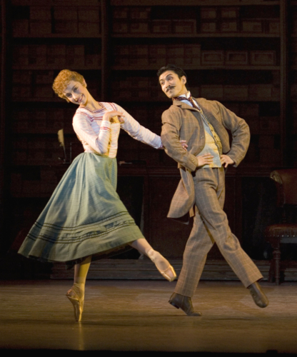 <p><em>Hobson's Choice:</em> Laëtitia Lo Sardo as Alice Hobson and Chi Cao as Fred Beenstock</p>. Credit: Bill Cooper.