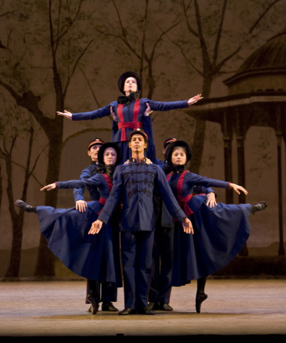 <p><em>Hobson's Choice: </em>Jenna Roberts, Laura Purkiss, Lei Zhao, Tyrone Singleton and Jamie Bond in 'Salvation Army'</p>. Credit: Bill Cooper.