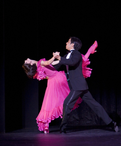 <p><em>Nine Sinatra Songs: </em>Laura Purkiss and Jonathan Caguioa in 'Forget Domani'</p>. Credit: Bill Cooper.