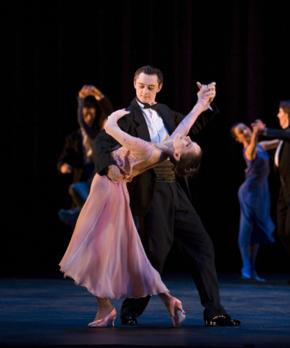 <p><em>Nine Sinatra Songs</em>: Virginia de Gersigny and Rory Mackay in 'My Way'</p>. Credit: Bill Cooper.