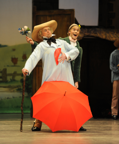 <p><em>La Fille mal gardée: </em>Jonathan Payn as Thomas and Robert Gravenor as Alain</p>. Credit: Roy Smiljanic.