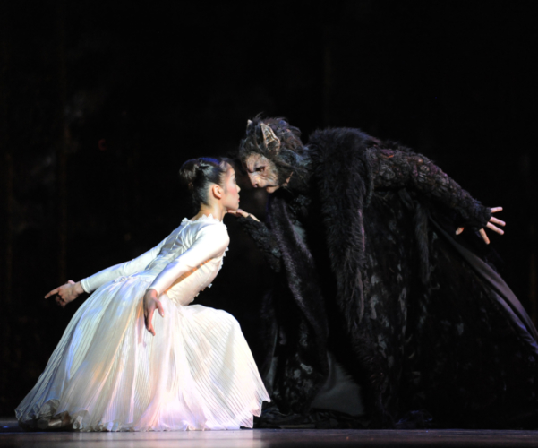 <p><em>Beauty and the Beast:</em> Nao Sakuma as Belle and Iain Mackay as the Beast</p>. Credit: Roy Smiljanic.