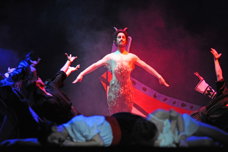 <p><em>Daphnis and Chloë: </em>Benjamin Soerel as Pan</p>. Credit: Roy Smiljanic.