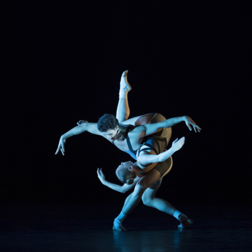 <p><em>Faster: </em>Elisha Willis and Iain Mackay</p>. Credit: Bill Cooper.