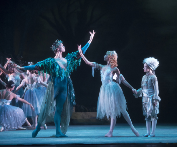 <p><em>The Dream: </em>Natasha Oughtred as Titania and William Bracewell as Oberon</p>. Credit: Bill Cooper.