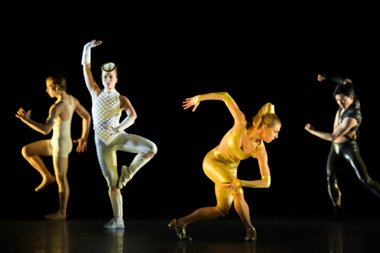 <p><em>Faster: </em>Victoria Marr with Artists of Birmingham Royal Ballet</p>. Credit: Bill Cooper.