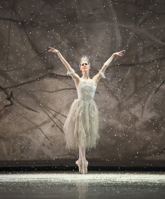 <p><em>The Nutcracker: </em>Samara Downs as the Snow Fairy</p>. Credit: Bill Cooper.