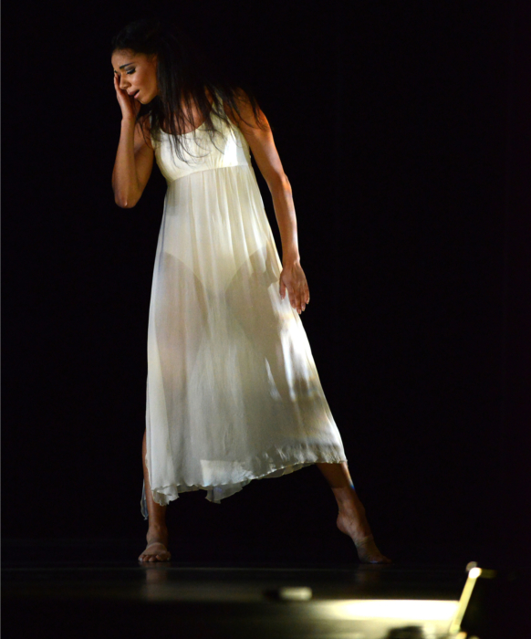 <p><em>Dante Sonata:</em> Céline Gittens as a Lead Child of Light</p>. Credit: Bill Cooper.