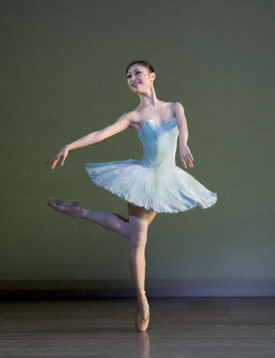 <p><em>The Seasons:</em> Momoko Hirata in 'Spring'</p>. Credit: Bill Cooper.