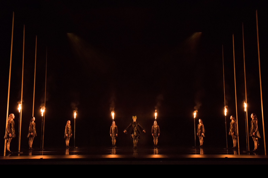 <p><em>The King Dances:</em> Iain Mackay as La Nuit with Artists of Birmingham Royal Ballet</p>. Credit: Bill Cooper.