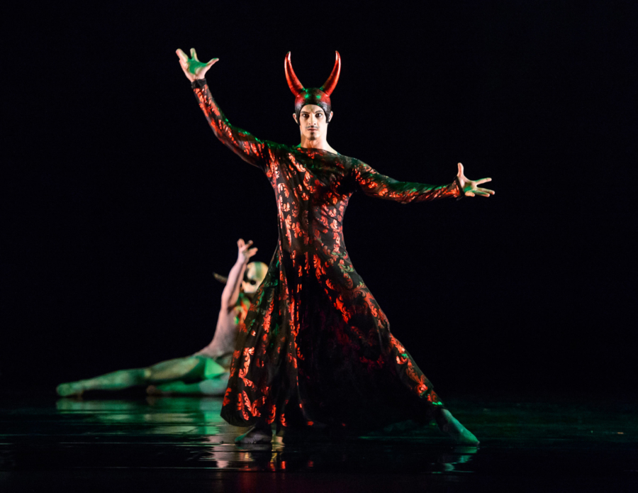 <p><em>The King Dances:</em> Iain Mackay as La Diable</p>. Credit: Bill Cooper.