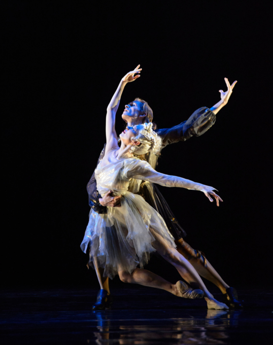 <p><em>The King Dances: </em>William Bracewell as Le Roi and Yijing Zhang as Selene, la Lune</p>. Credit: Bill Cooper.