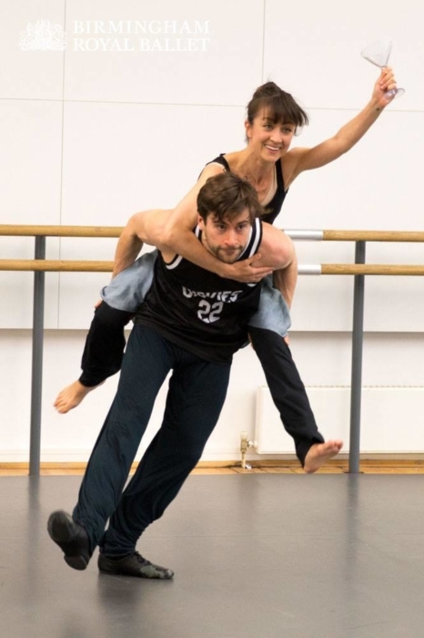 <p><em>The Shakespeare Suite: </em>Jonathan Caguioa and Momoko Hirata in rehearsal</p>. Credit: Andrew Ross.