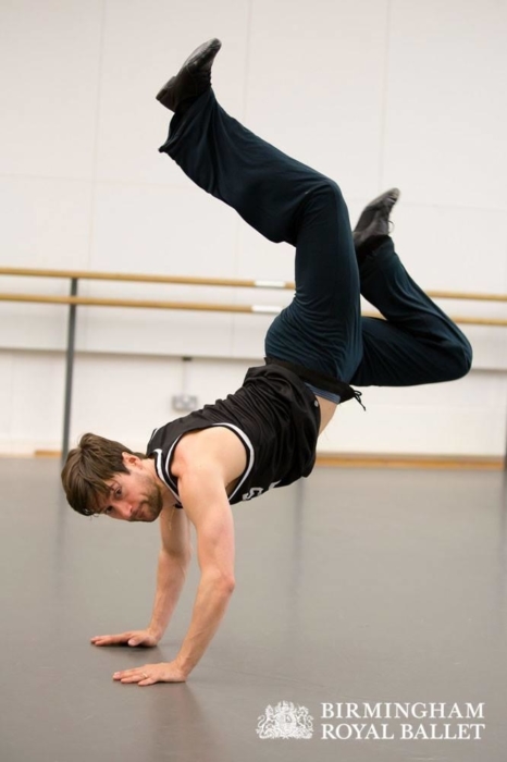 <p><em>The Shakespeare Suite: </em>Kit Holder in rehearsal</p>. Credit: Andrew Ross.