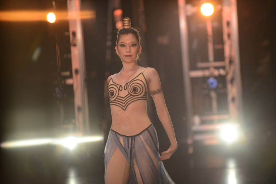 <p><em>The Nutcracker </em>from the wings: Alys Shee in the 'Arabian Dance'</p>. Credit: Roy Smiljanic.