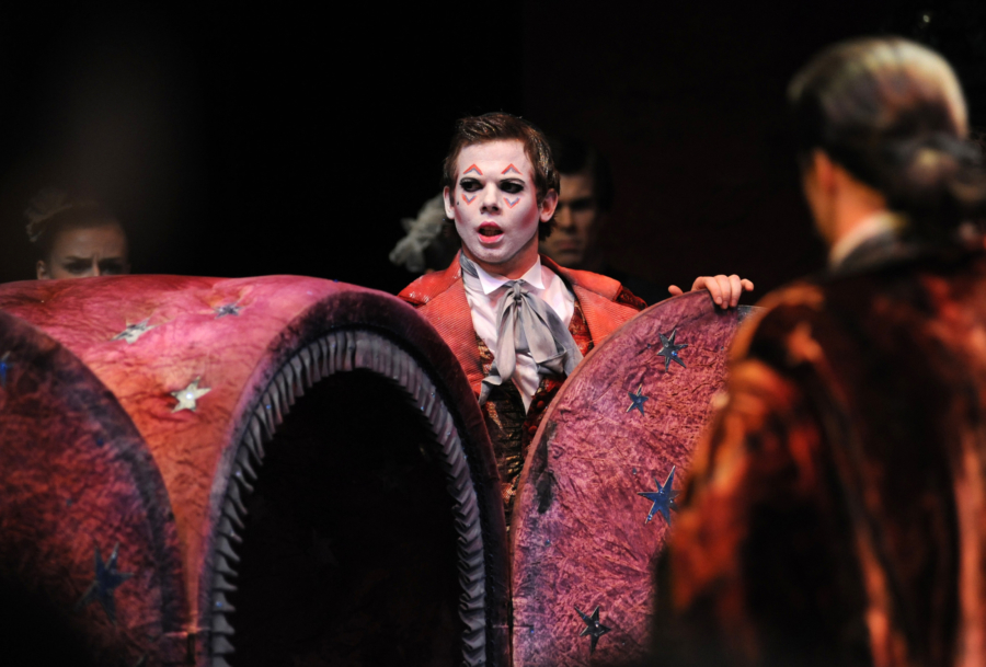 <p><em>The Nutcracker</em> from the wings: James Barton as the Magician's Assistant</p>. Credit: Roy Smiljanic.