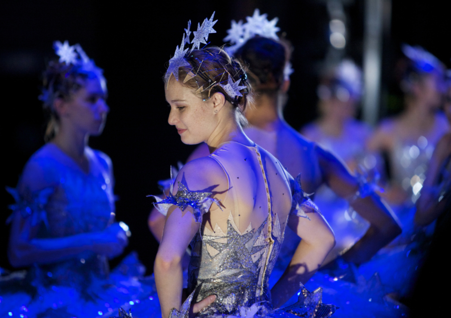 <p><em>Cinderella </em>Act I stage rehearsal: Yvette Knight as a Star</p>. Credit: Andrew Ross.