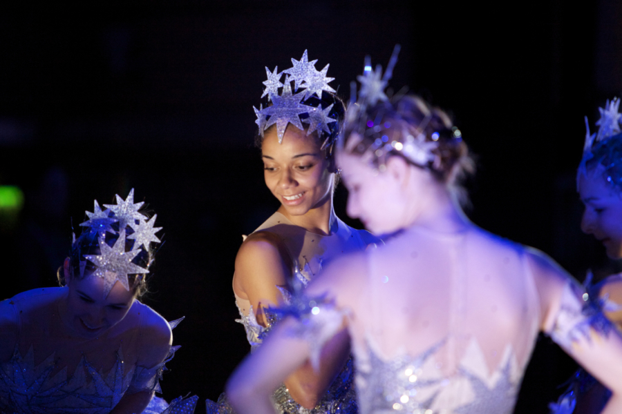 <p><em>Cinderella</em> Act I stage rehearsal: Céline Gittens as a Star with Artists of Birmingham Royal Ballet</p>. Credit: Andrew Ross.